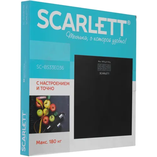 Весы напольные электронные SCARLETT SC-BS33E036 черные