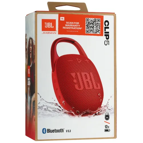 Акустика портативная JBL CLIP 5 красный