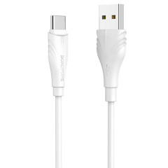 Кабель USB 2.0 A вилка - Type-C 1 м Borofone  BX18 Optimal белый