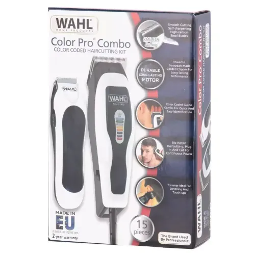 Машинка для стрижки Wahl Color Pro Combo 1395.0465 синий/белый + триммер