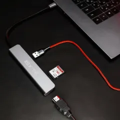 Коммутатор USB 2.0 WALKER WHUB-71 серый