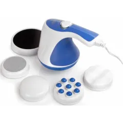 Массажер перкуссионный RelaxSpinTone, бело-синий