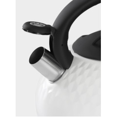 Чайник со свистком Magistro Glow, нерж., индукция, белый, 3 л.(6534630)