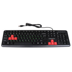 Клавиатура NAKATOMI KN-02U USB черный-красный