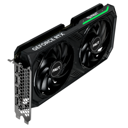 Видеокарта Palit PCI-E 4.0 RTX4060 DUAL OC NV RTX4060 8192Mb 128 GDDR6 1830/17000/HDMIx1/DPx3/HDCP R NE64060T19P1-1070D