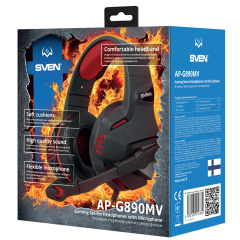 Гарнитура SVEN AP-G890MV черный/красный