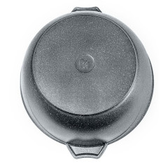 Кастрюля Мечта Гранит, алюм., 8 л., крышка стекло, серая (48701)(362491)