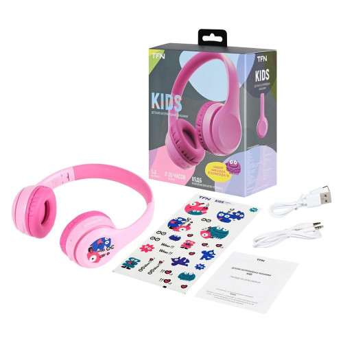 Гарнитура Bluetooth TFN TFN-HS- BT008PK розовый