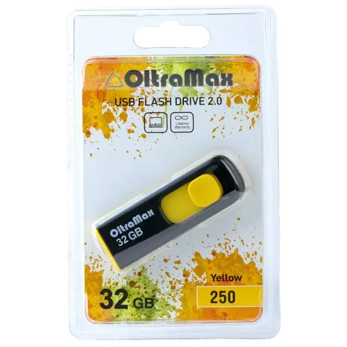 Карта USB2.0 32 GB OLTRAMAX 250 желтый