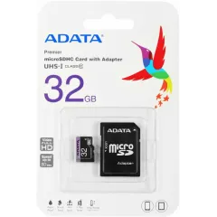 Карта micro-SD 32 GB ADATA AUSDH32GUICL10-RA1Class10 + adapter