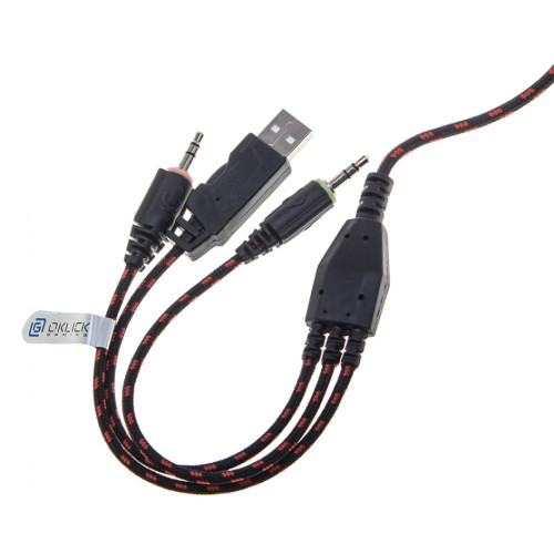 Гарнитура Oklick HS-L500G TOXIC черный 2.2м