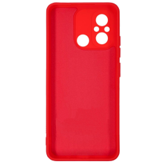 Бампер Xiaomi Redmi 12C 4G/11A/Poco C55 ZIBELINO Soft Matte красный с микрофиброй