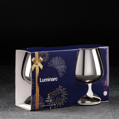 Набор бокалов для коньяка LUMINARC «Сияющий графит», 400мл, 2шт.(7127151)