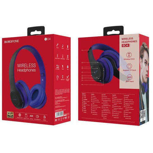 Гарнитура Bluetooth Borofone BO4 синие