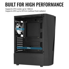 Корпус Aerocool Wave-G-BK-v2 черный