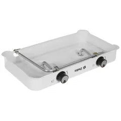 Настольная газовая плита DELTA D-2206 белая (2 конфорки)