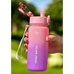 Бутылка для воды спортивная COSMO, фиолетово-розовая, 500 мл.