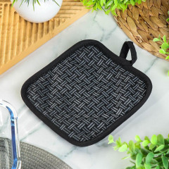 Прихватка СПЕКТР, полиэстер, 17х17 см, черная (B180027)(481138)