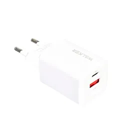 СЗУ WALKER 3А WH-60 30Вт, USB/Type-C, поддержка QC+PD, белое
