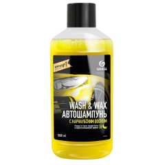 Автошампунь GRASS Wash & Wax с карнаубским воском и ароматом банана 1л (110410)
