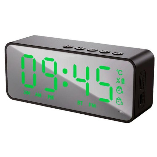 Радиочасы SOUNDMAX SM-1520B черный с зеленым