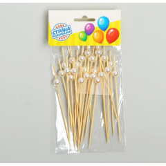 Шпажки Жемчужина, 11 см, деревянные, 24 шт.(3296475)
