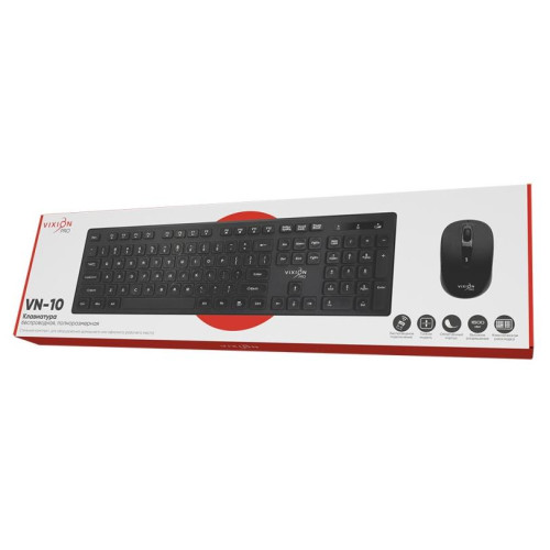 Клавиатура + мышь Vixion VN-10 PRO черный