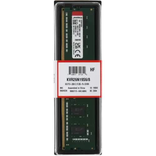 Память DDR4 8192Mb 2666MHz Kingston KVR26N19S6/8 