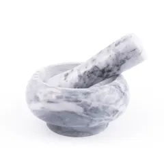 Ступка Доляна, с пестиком, белый мрамор,130 мл.,Ф 11 см (2383807)