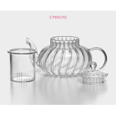 Чайник заварочный, 400 мл, стекло Доляна «Диана. Грация» (10218821)