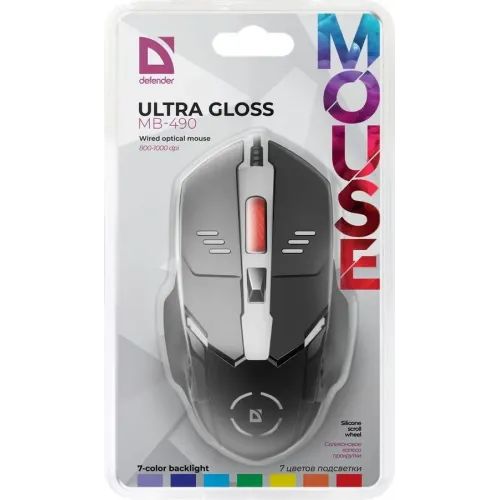 Мышь Defender Ultra Gloss MB-490 черный