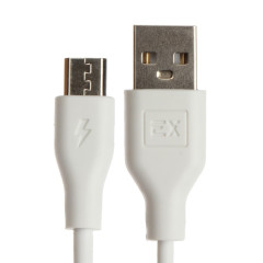 Кабель USB 2.0 A вилка - microUSB 2 м EXPLOYD EX-K-487 белый