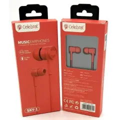 Гарнитура Celebrat SKY-1 красный (1.2м)