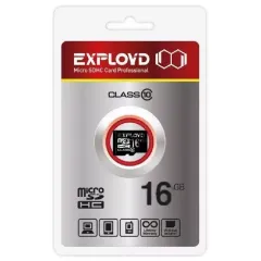 Карта micro-SD 16 GB EXPLOYD Class10