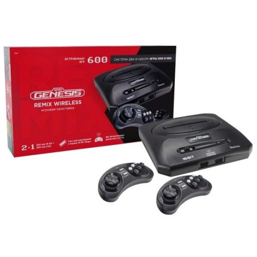 Игровая консоль Retro Genesis Remix Wireless 8+16Bit (600 игр, беспроводные геймпады)