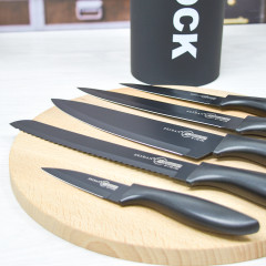 Набор ножей ZEIDAN Z-3125, BLOCK. 6 пр., черный