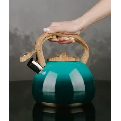 Чайник со свистком ASTIX SWK-T030, бирюзовый, 2,7 л.