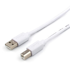 Кабель USB 2.0 A вилка - B вилка 3 м Кабель Atcom белый