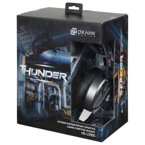 Гарнитура Oklick HS-L550G THUNDER черный 2.2м