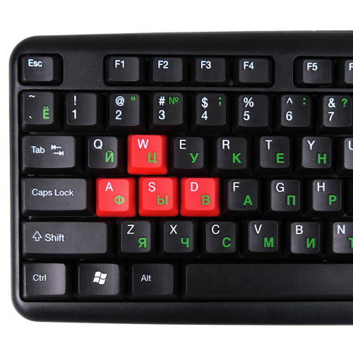 Клавиатура NAKATOMI KN-02U USB черный-красный