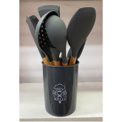 Набор кух. принадлежностей KELLI KL-01121, 10 пр., серый