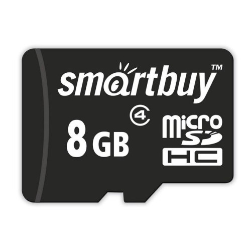 Карта micro-SD 8 GB SMARTBUY (SB8GBSDCL4-01) Class4+ адаптер