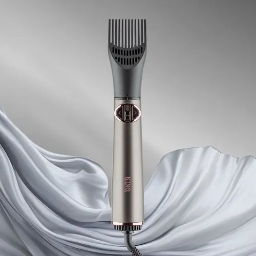 Фен-расческа King Professional KP-6020, 5в1 , серый/серебристый (стайлер)
