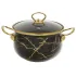 Кастрюля Daniks Черный мрамор, эмаль, индукция, 3.5 л (Y4-8968)(484348)