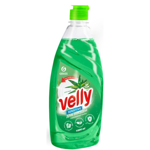 Средство для мытья посуды GraSS «Velly Sensitive» алоэ вера 1000мл (125857)