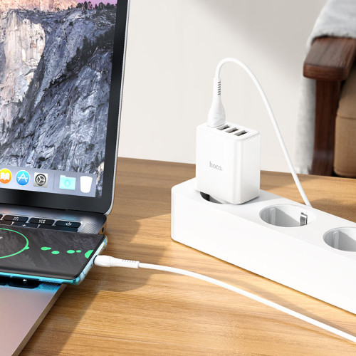 СЗУ HOCO 4USB 2.1A QC3.0 C102A белый