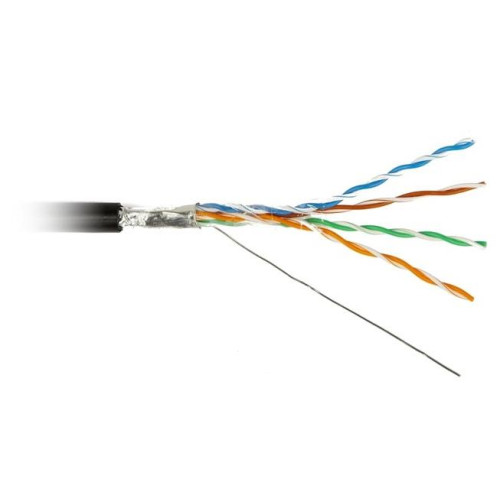 Кабель витая пара UTP 4 Pairs Cat.5E Solid CCA alloy. wooden reel. compound jacket. 305 м (уличный/трос)