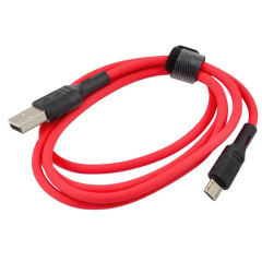 Кабель USB 2.0 A вилка - microUSB 1 м Vixion 2.4A VX-07m PRO красный