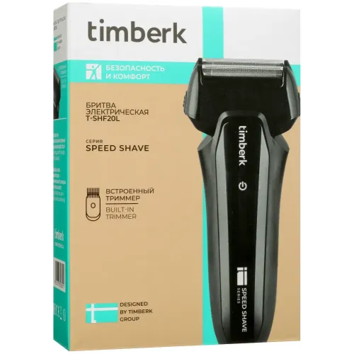 Бритва TIMBERK T-SHF20L, сетчатая, чёрная