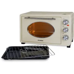Электропечь Hyundai MIO-HY084 бежевый/хром